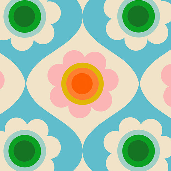 Melody Miller Ruby Star Society Moda Fabrics Trinketry Floral RS011418 Turquoise