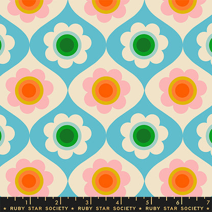 Melody Miller Ruby Star Society Moda Fabrics Trinketry Floral RS011418 Turquoise