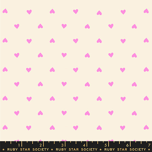 Melody Miller Ruby Star Society Moda Fabrics Trinketry Hearts RS009122 Neon Rose