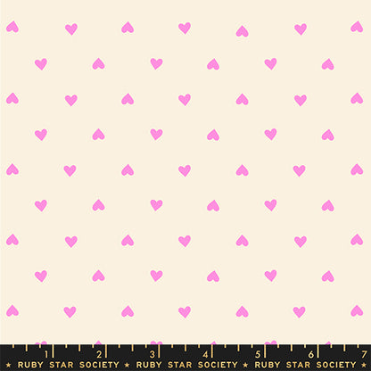 Melody Miller Ruby Star Society Moda Fabrics Trinketry Hearts RS009122 Neon Rose