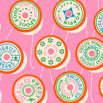 Melody Miller Ruby Star Society Moda Fabrics Trinketry Spools RS011117 Flamingo