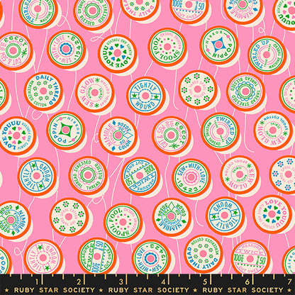 Melody Miller Ruby Star Society Moda Fabrics Trinketry Spools RS011117 Flamingo
