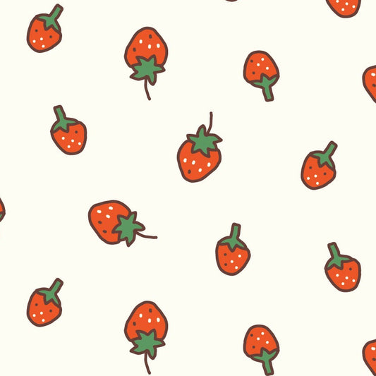 Minki Kim Riley Blake Designs Serendipity 2 Strawberries C17302-CREAM