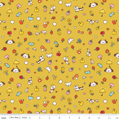 Minki Kim Riley Blake Designs Serendipity 2 Toss C17301-GOLDEN
