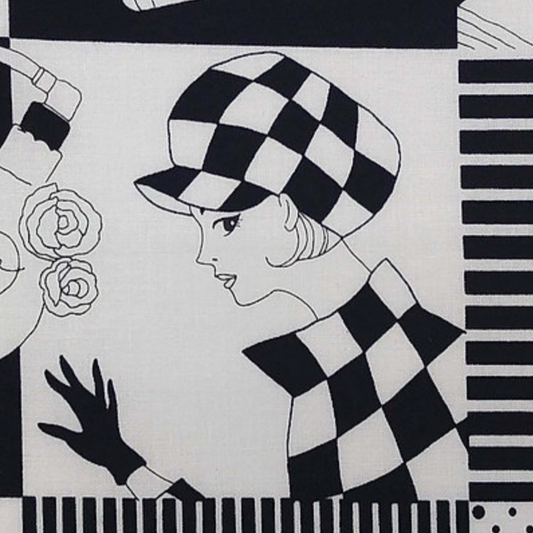 Miyako Kawaguchi KEI Fabric Japanese Import Mod Girls