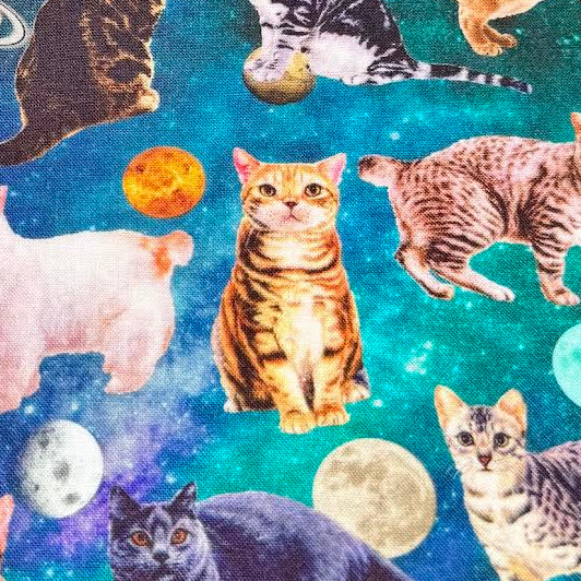 Moelan_Studio_Nora_Japanese_Fabrics_Day Dream Cat Teal ST1129-B