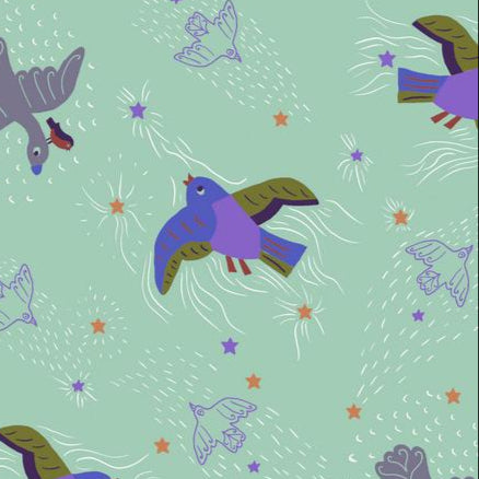 Monika Forsberg FreeSpirit Fabrics Just Kitten Around High Hopes PWMF030.AQUA