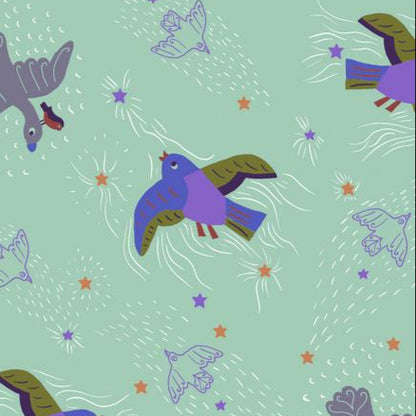 Monika Forsberg FreeSpirit Fabrics Just Kitten Around High Hopes PWMF030.AQUA