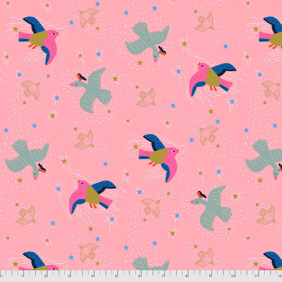 Monika Forsberg FreeSpirit Fabrics Just Kitten Around High Hopes PWMF030.PINK