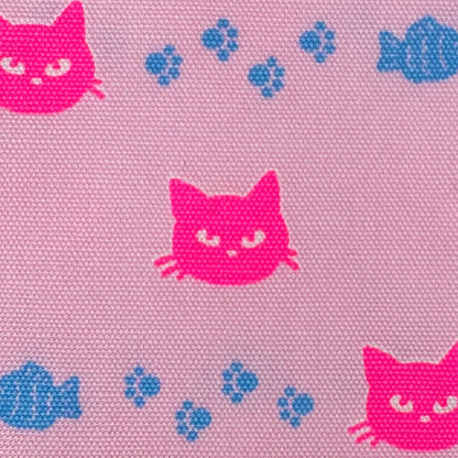 Neon Cat Pink Neon Pink Fabric Japanese Import