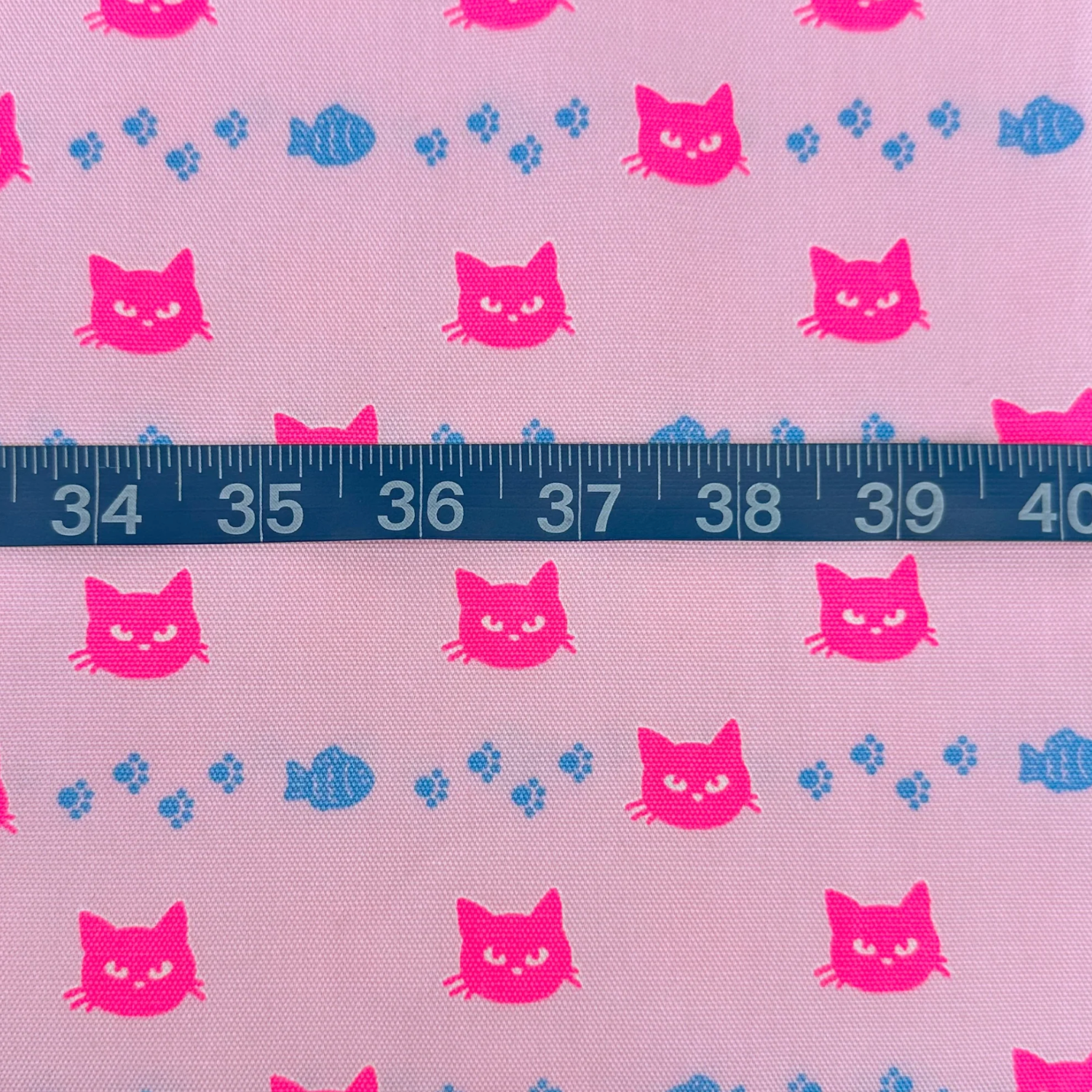 Neon Cat Pink Neon Pink Fabric Japanese Import