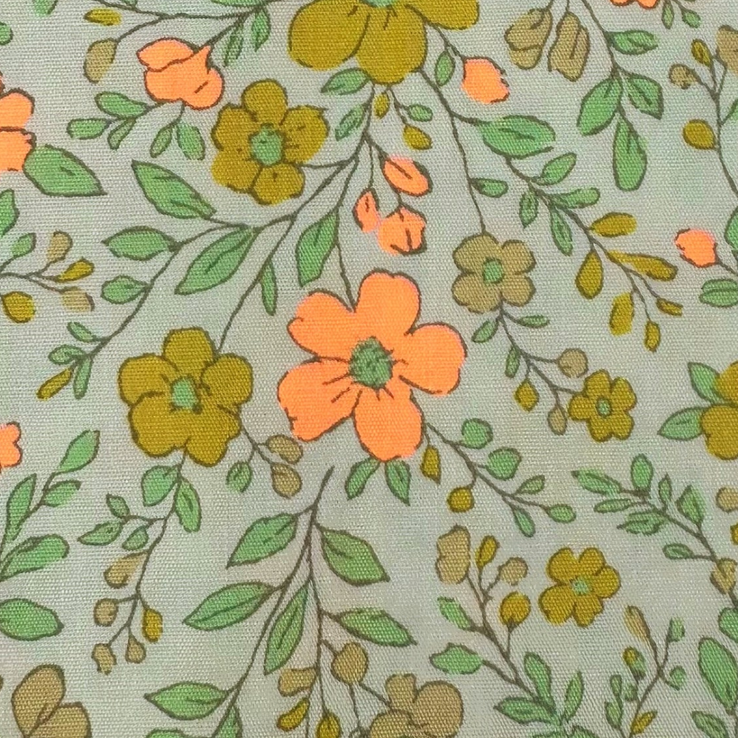 Neon Flower Orange Neon Orange Fabric Japanese Import