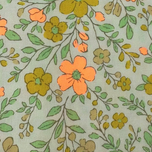 Neon Flower Orange Neon Orange Fabric Japanese Import