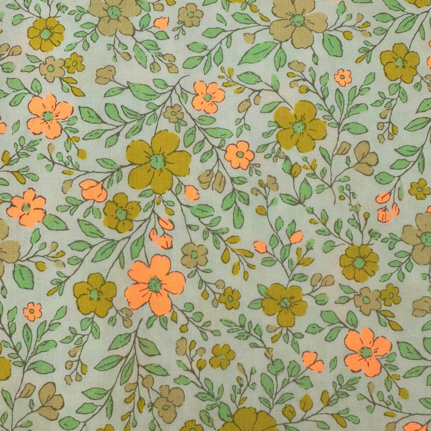 Neon Flower Orange Neon Orange Fabric Japanese Import