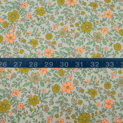 Neon Flower Orange Neon Orange Fabric Japanese Import