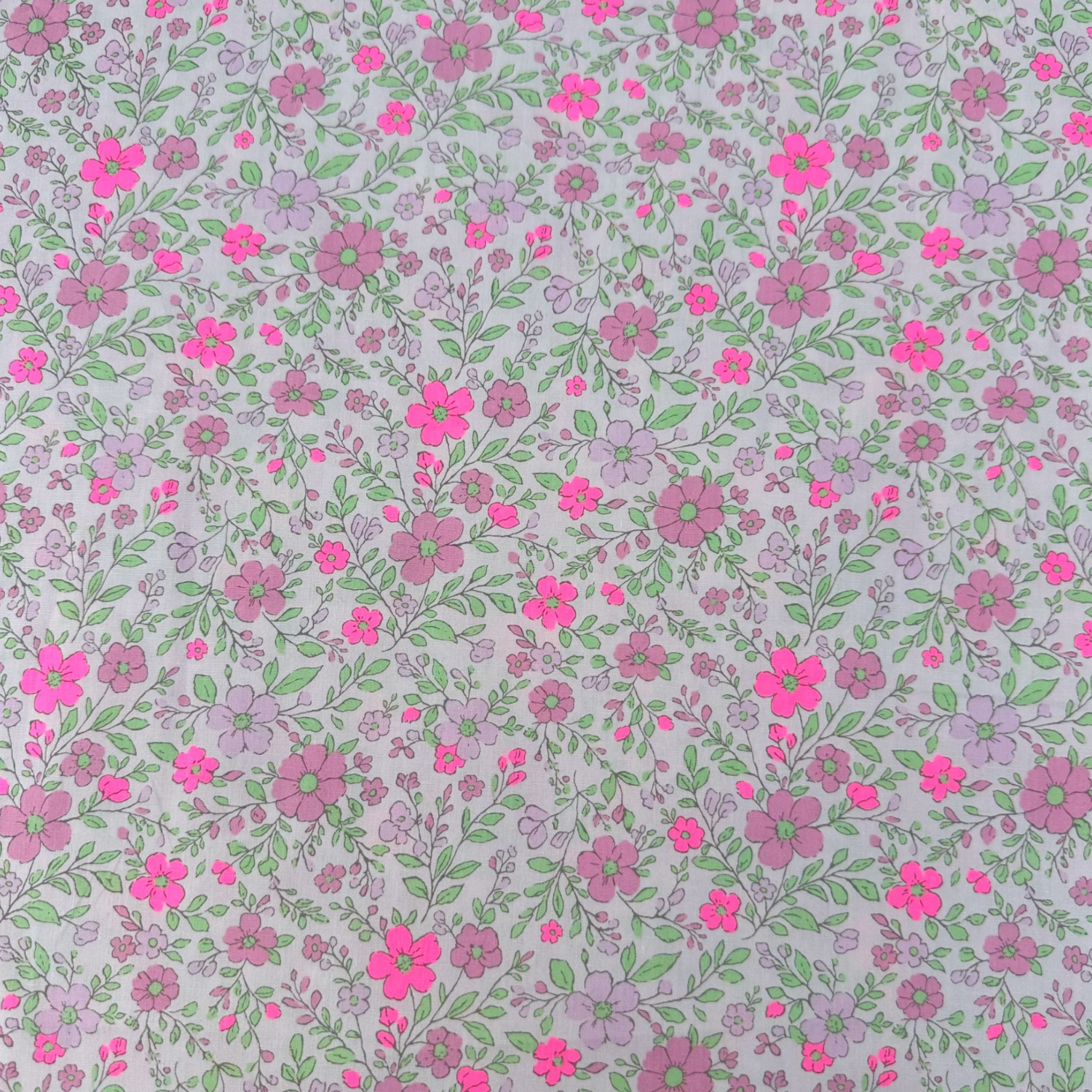 Neon Flower Pink Neon Pink Fabric Japanese Import