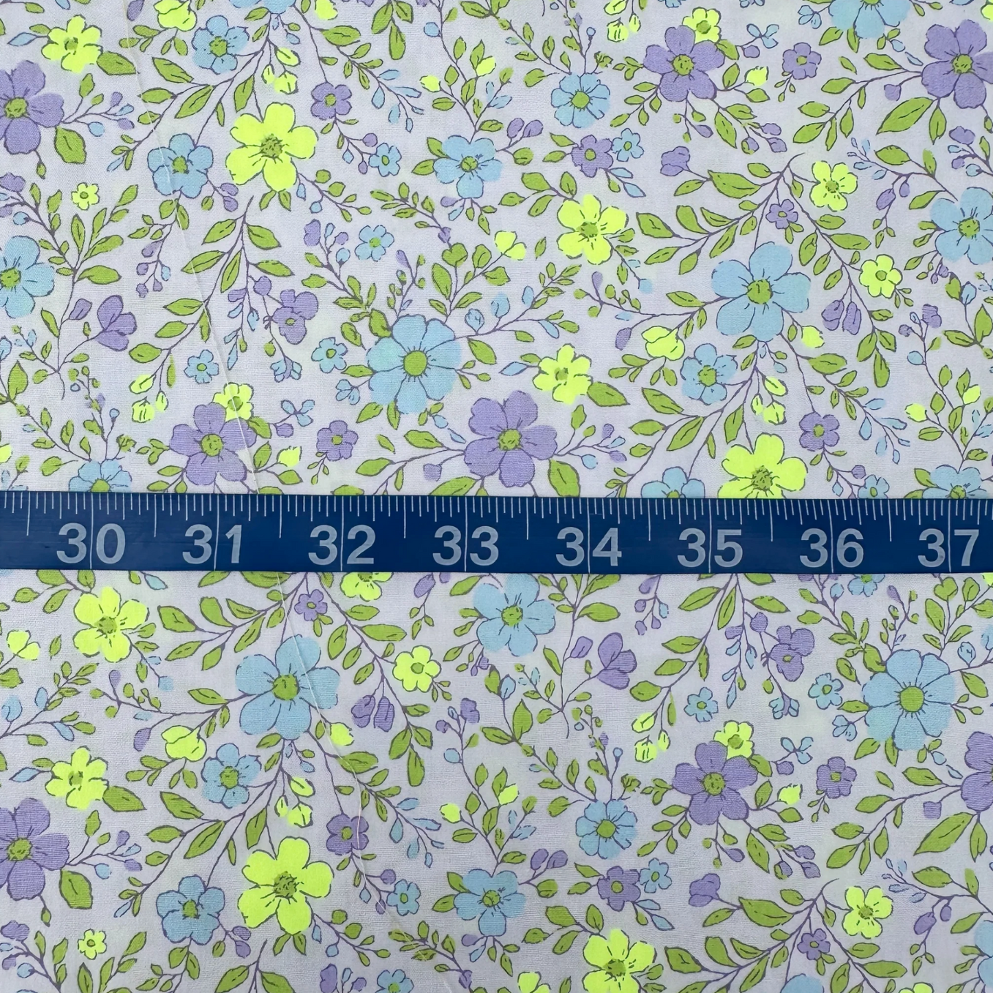 Neon Flower Purple Neon Yellow Fabric Japanese Import