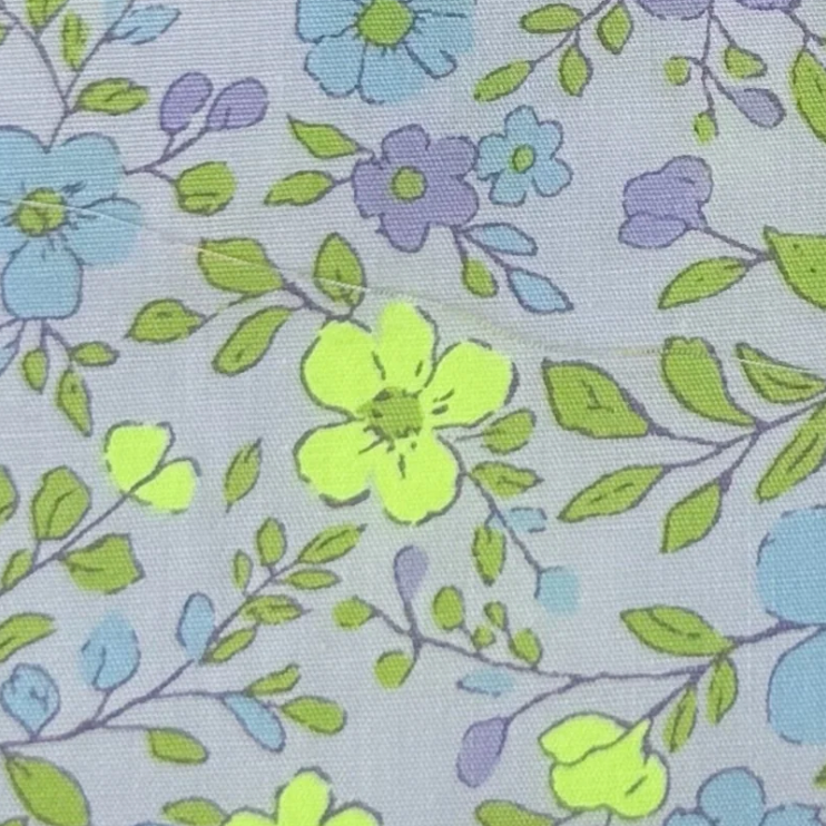 Neon Flower Purple Neon Yellow Fabric Japanese Import