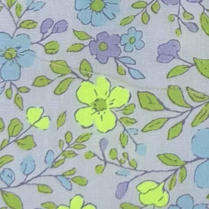 Neon Flower Purple Neon Yellow Fabric Japanese Import