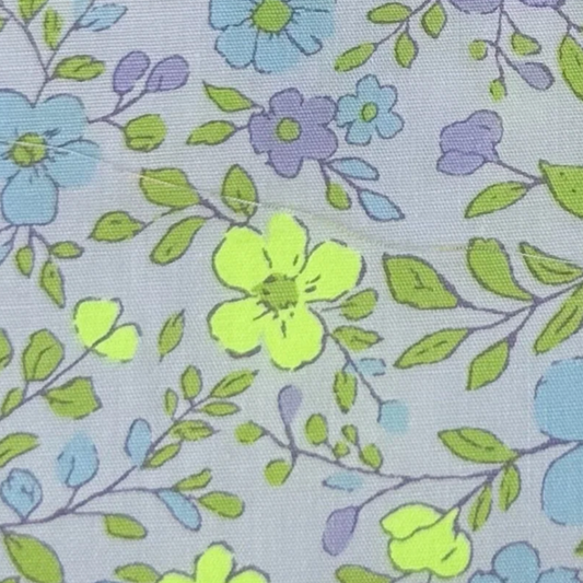 Neon Flower Purple Neon Yellow Fabric Japanese Import