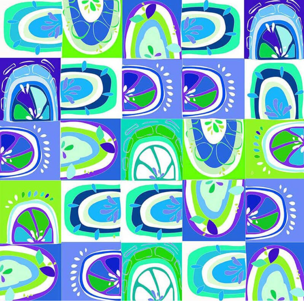 Olivia Klue RB Studios Citrus Pop Tile Blue RBS-CT4650-07