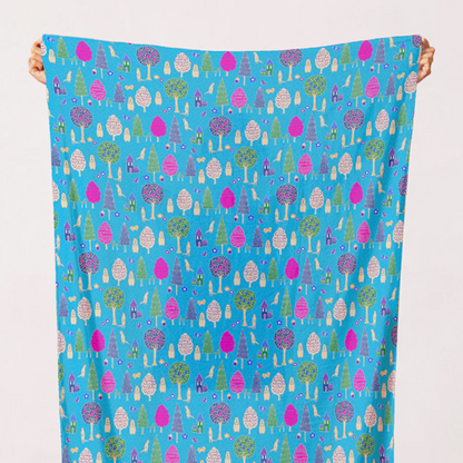 Otter Romp Otter Village Paintbrush Studio Fabrics Aqua 12099302