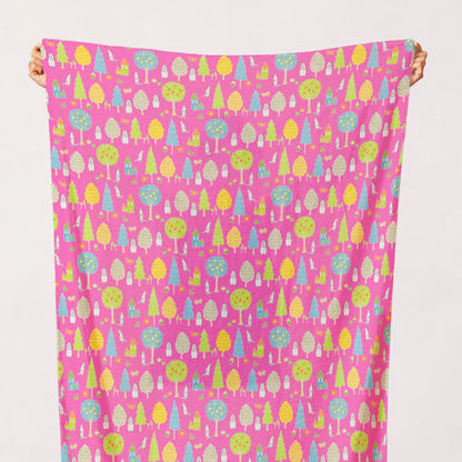 Otter Romp Otter Village Paintbrush Studio Fabrics Pink 12099303