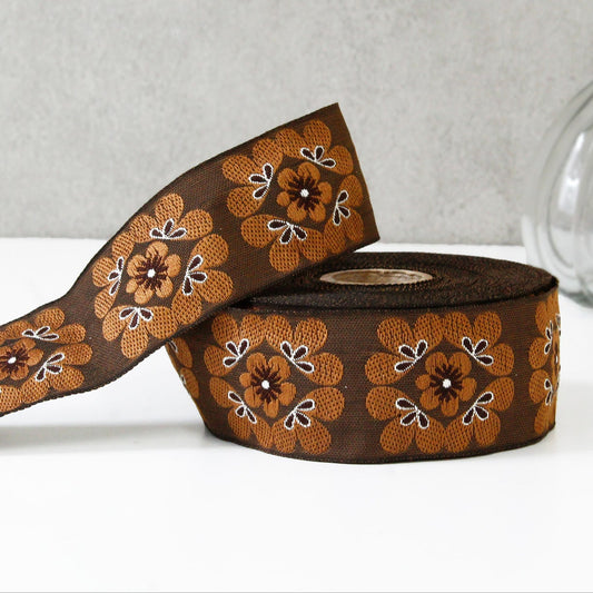 PAU100501-16 KAFKA Ribbon from Germany Flower Power 1.25" 