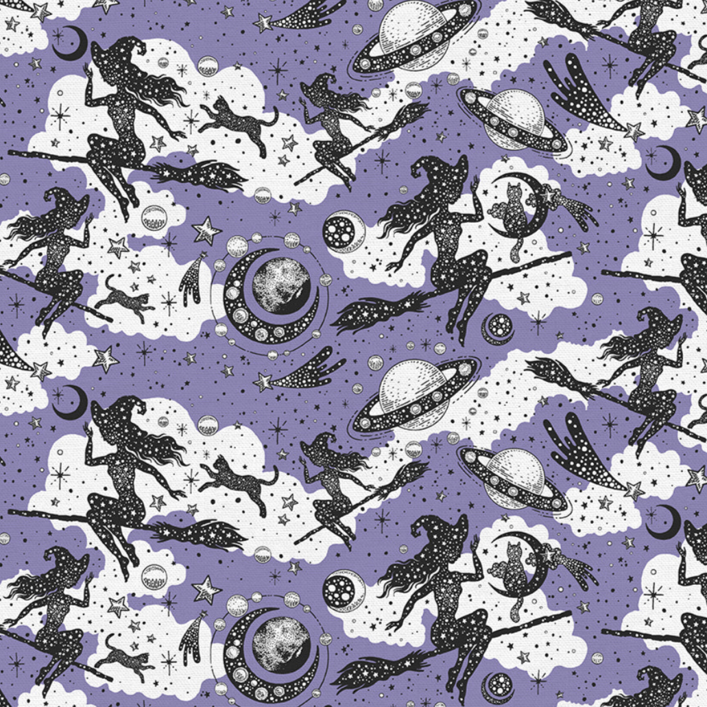 PBS Fabrics Paintbrush Studio Fabrics Apothecary Flying Witches 120-25158