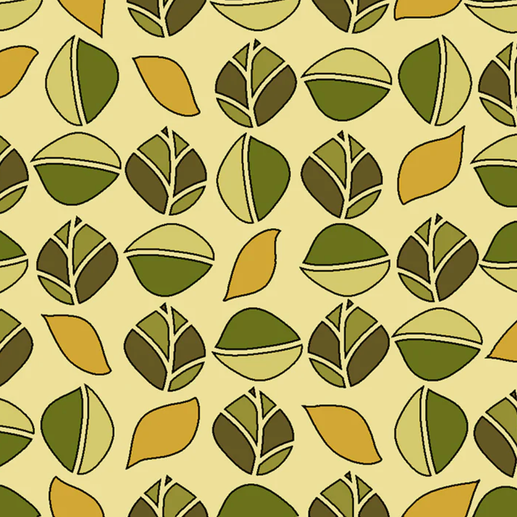 PBS Fabrics Paintbrush Studio Fabrics Menagerie Leaf Geo Gold 12099752