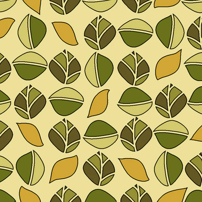 PBS Fabrics Paintbrush Studio Fabrics Menagerie Leaf Geo Gold 12099752