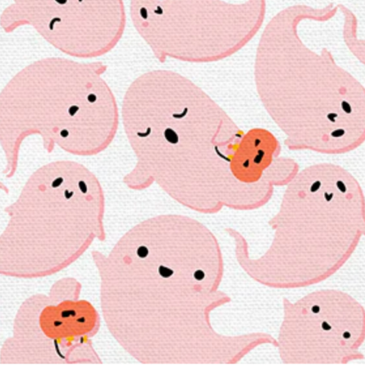 PBS Fabrics Paintbrush Studio Fabrics Mystical Manor Ghost Toss Pink 120-24689
