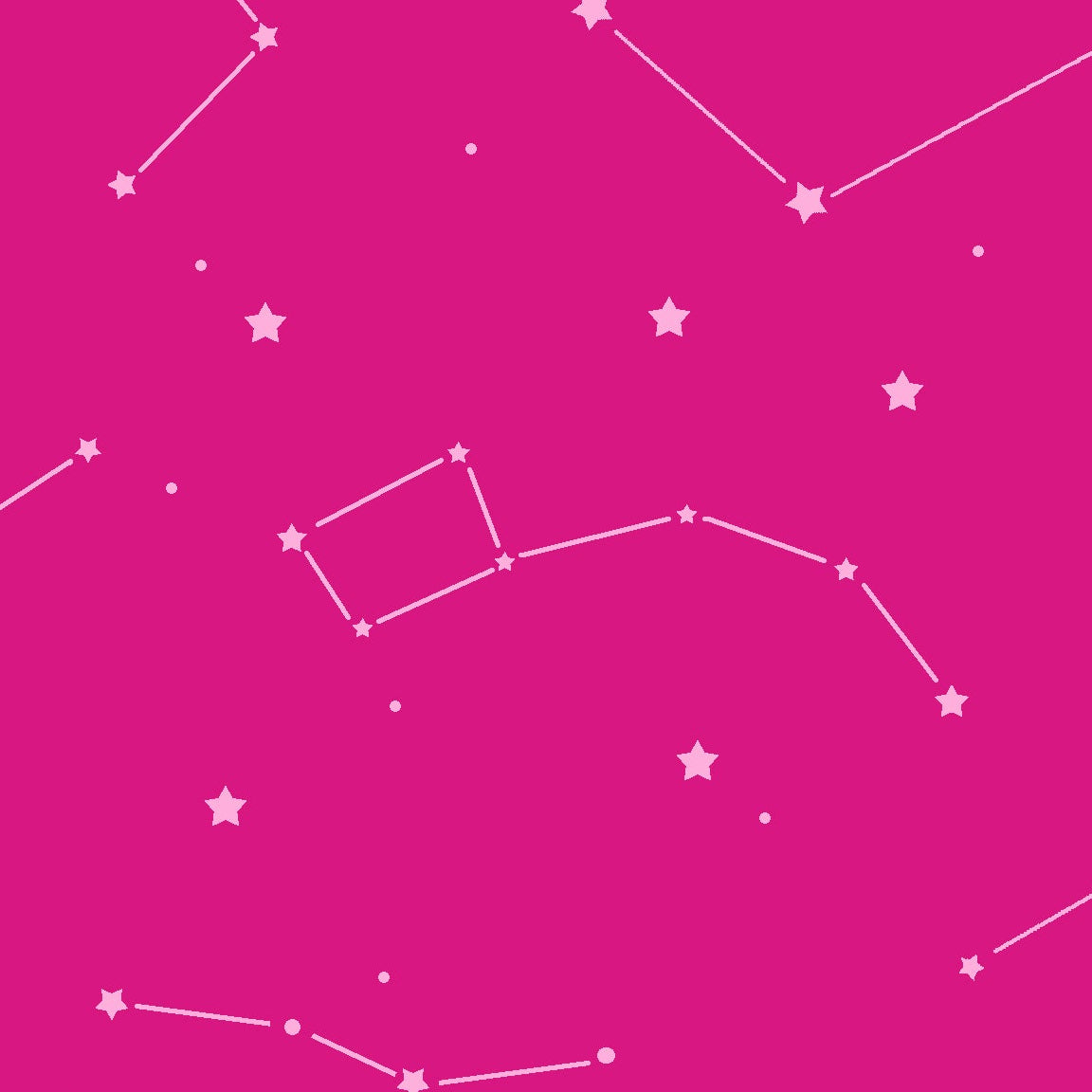 PBS Fabrics Paintbrush Studio Fabrics Otter Romp Constellation 12099352 Pink