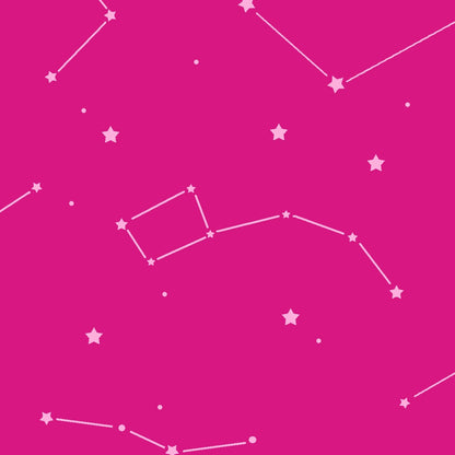 PBS Fabrics Paintbrush Studio Fabrics Otter Romp Constellation 12099352 Pink