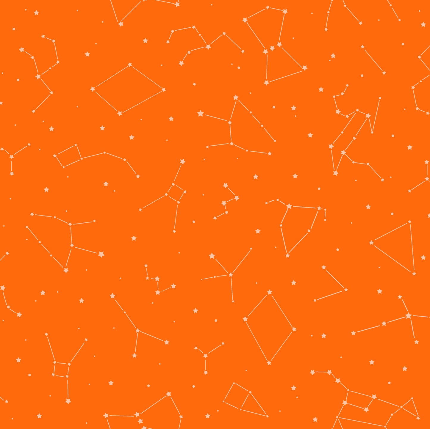 PBS Fabrics Paintbrush Studio Fabrics Otter Romp Constellation 12099355 Orange