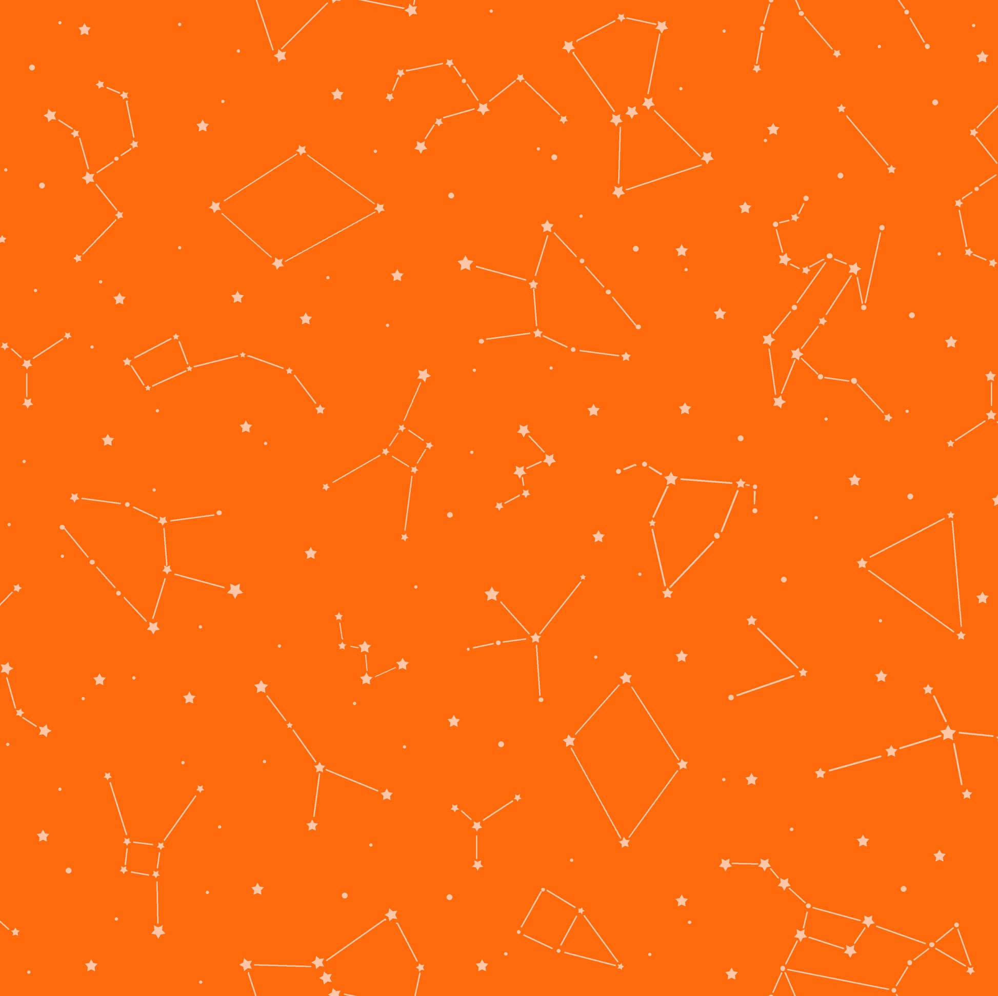 PBS Fabrics Paintbrush Studio Fabrics Otter Romp Constellation 12099355 Orange