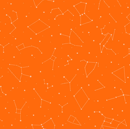 PBS Fabrics Paintbrush Studio Fabrics Otter Romp Constellation 12099355 Orange