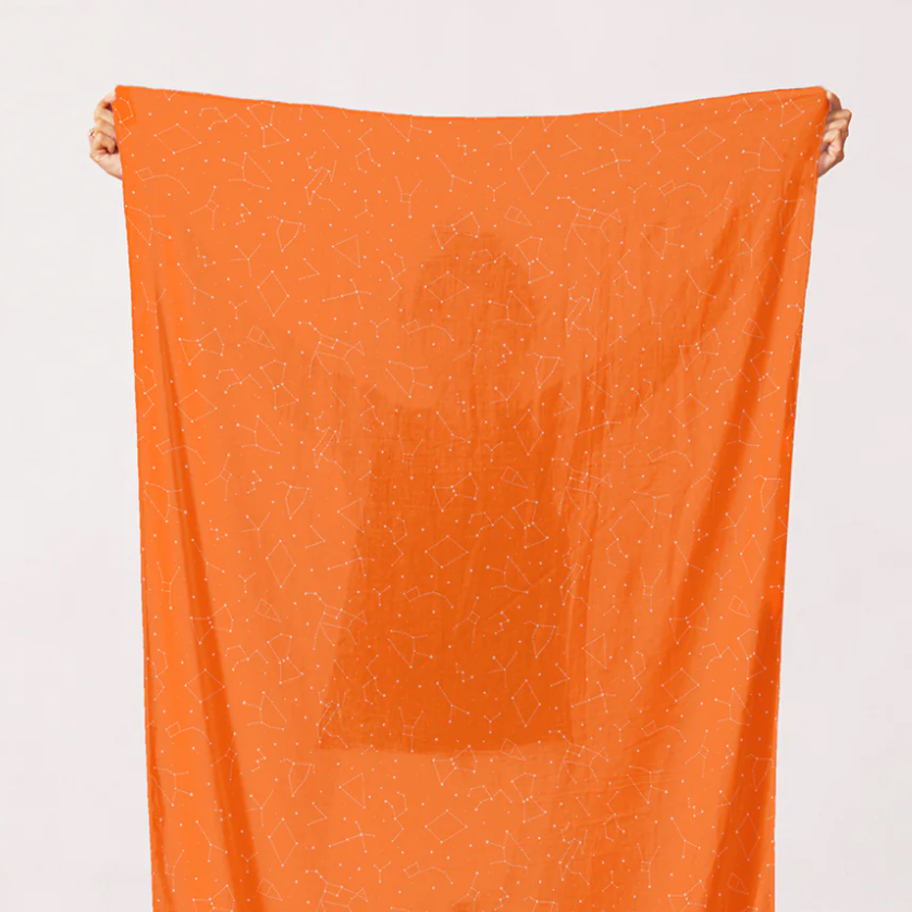 PBS Fabrics Paintbrush Studio Fabrics Otter Romp Constellation 12099355 Orange