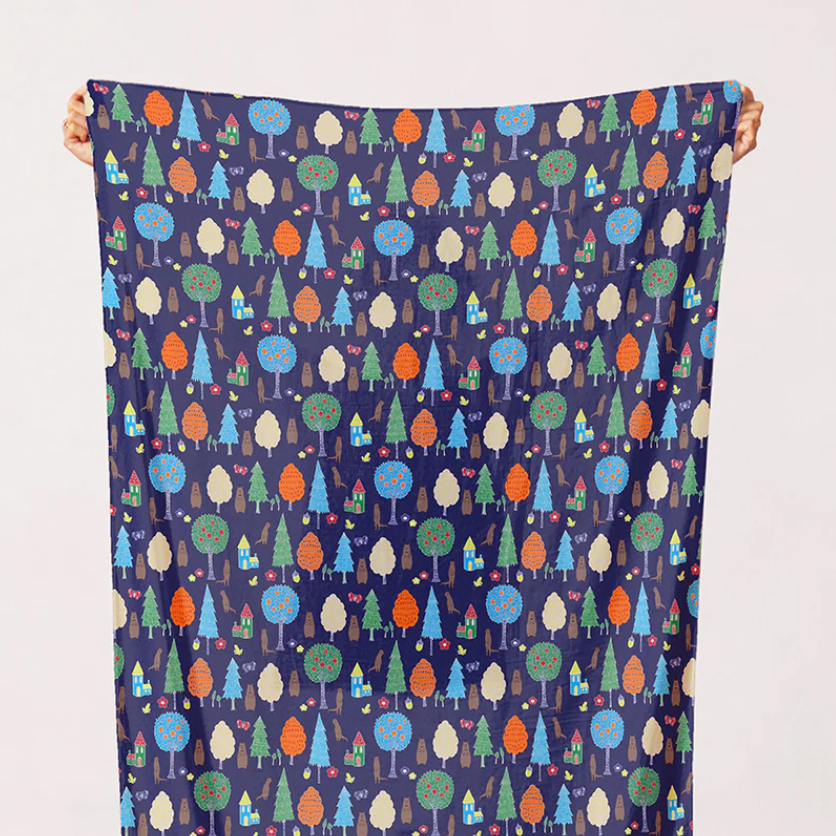 PBS Fabrics Paintbrush Studio Fabricss Otter Romp Village 12099305 Navy