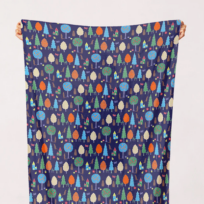 PBS Fabrics Paintbrush Studio Fabricss Otter Romp Village 12099305 Navy