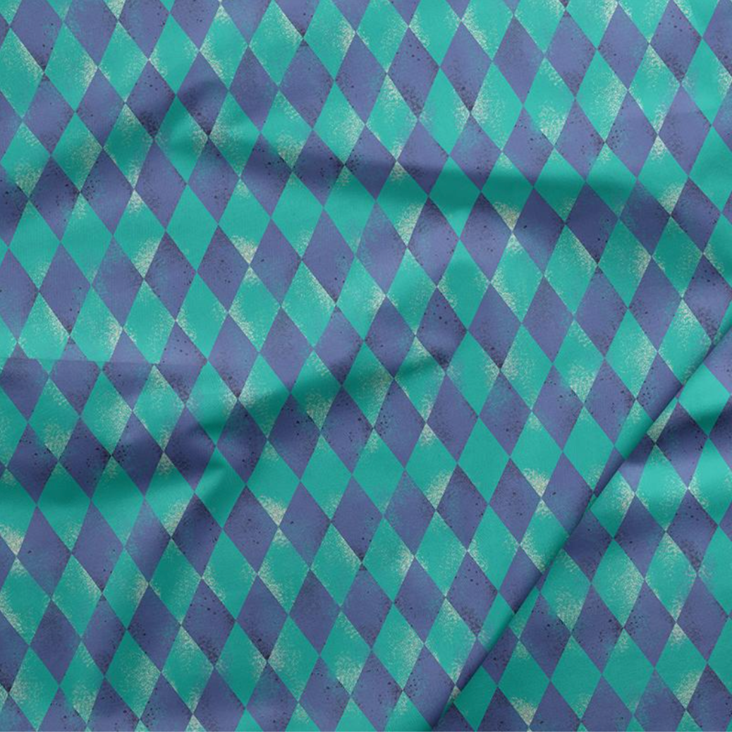 Paintbrush Studio Fabrics Night of the Nutcracker Argyle Blue 12019601 