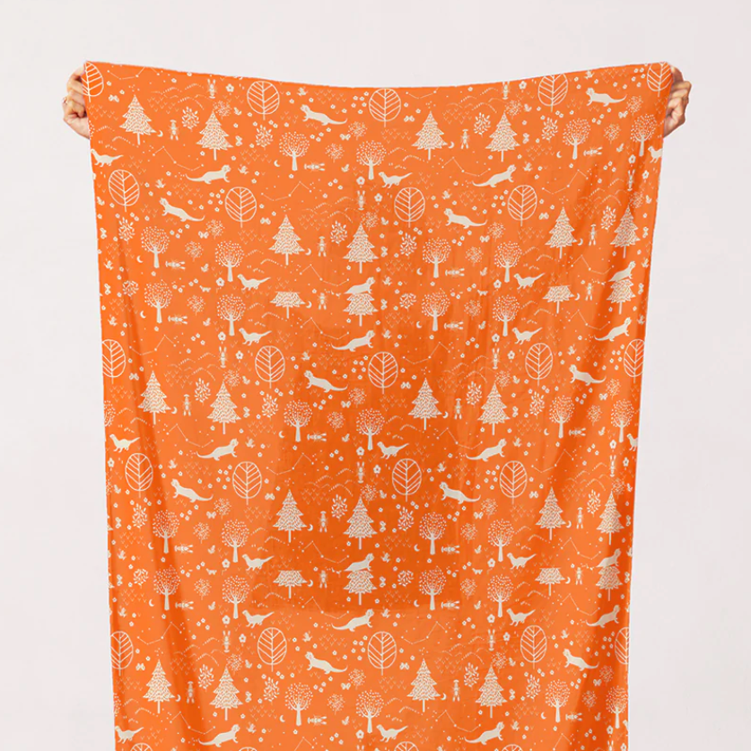 Paintbrush_Studio_Fabrics_Otter_Romp_Otter_Forest_12099315_Orange