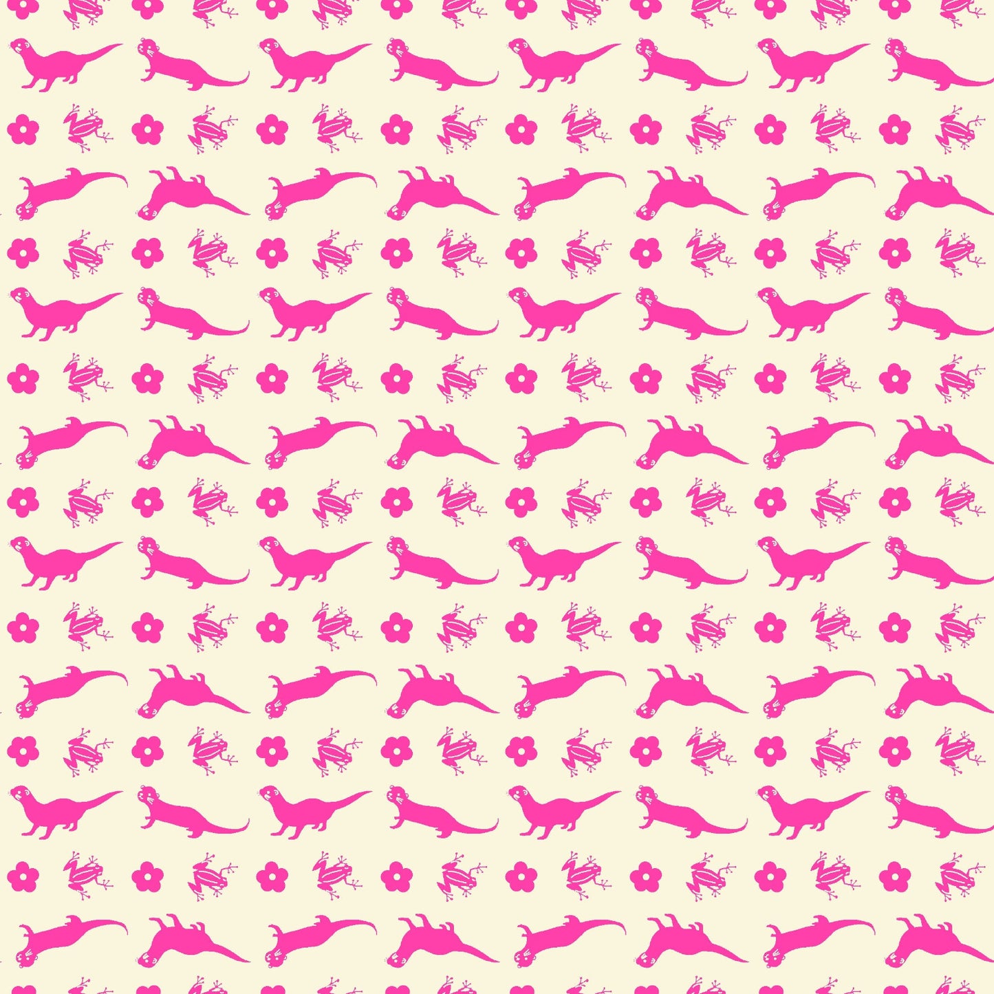 Paintbrush Studio Fabrics Otter Romp Otter Stripe 12099371 Pink