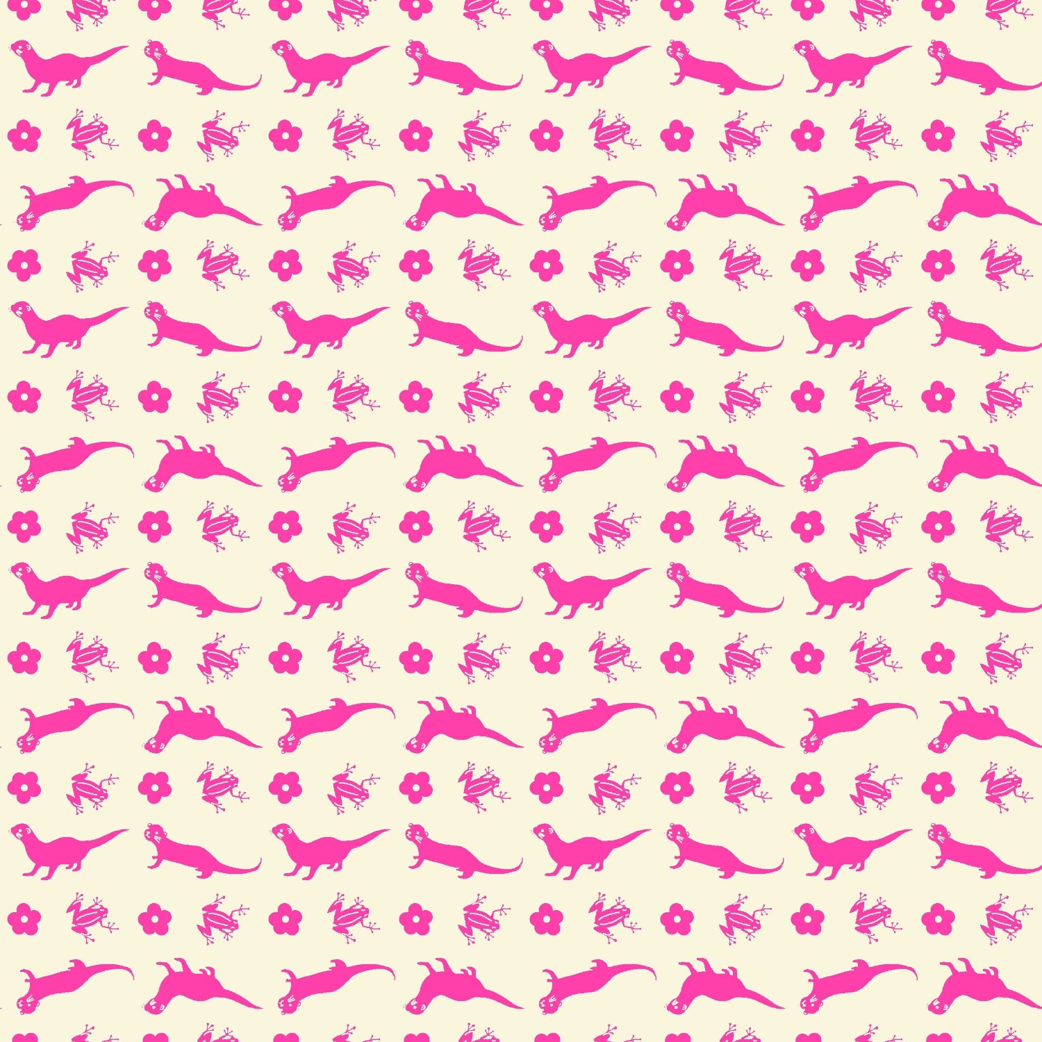 Paintbrush Studio Fabrics Otter Romp Otter Stripe 12099371 Pink