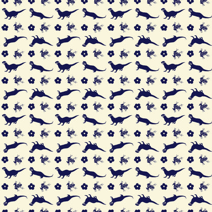 Paintbrush Studio Fabrics Otter Romp Otter Stripe Navy 12099373 