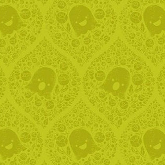 Pammie Jane Dear Stella Fabrics Bootiful Halloween Ghosted 2779 Citron