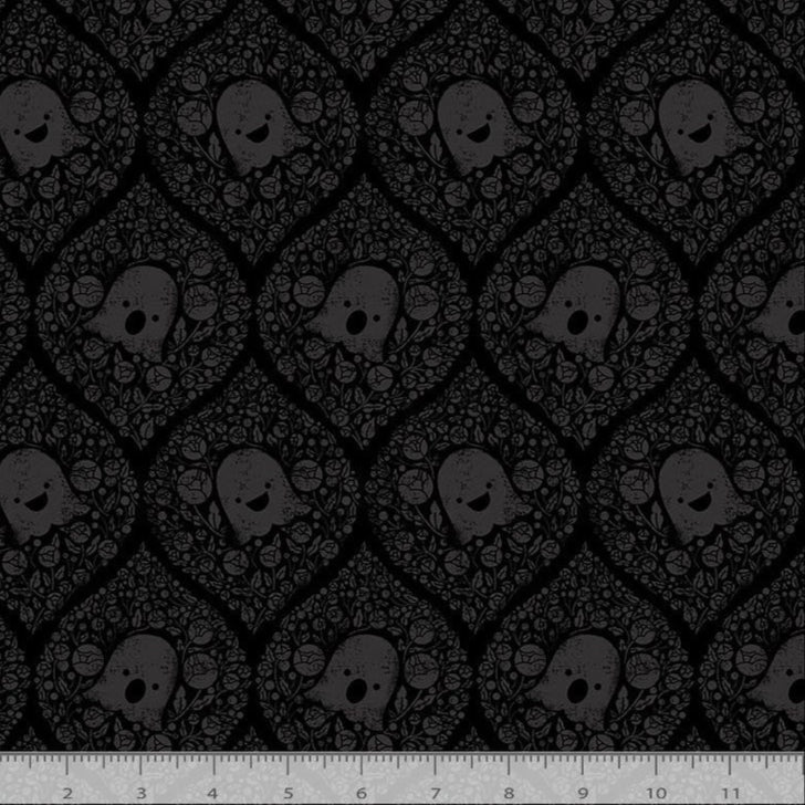 Pammie Jane Dear Stella Fabrics Bootiful Halloween Ghosted 2779 Ink