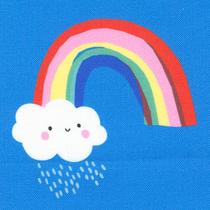 Paper + Cloth Moda Fabrics Whatever the Weather Papercut Rainbows 25145 13 Bright Sky