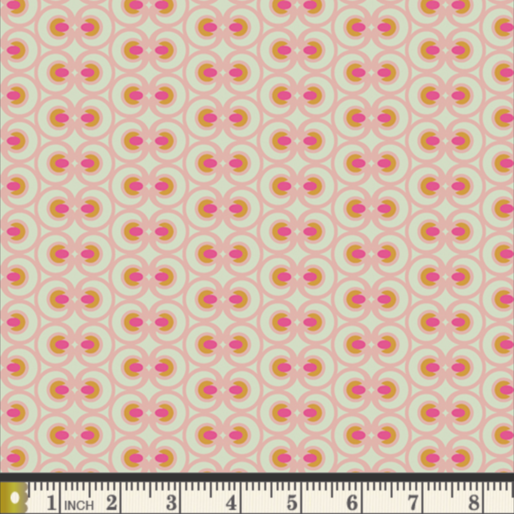 Pat Bravo Art Gallery Fabrics HyperNature Op Art Rosewater HYN49606