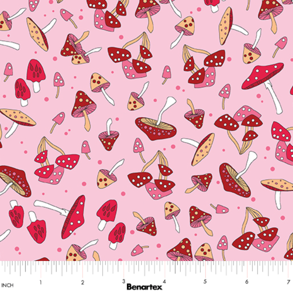 Pat Sloan Benartex Tiny Secrets Mouse House 17145-20 Pink